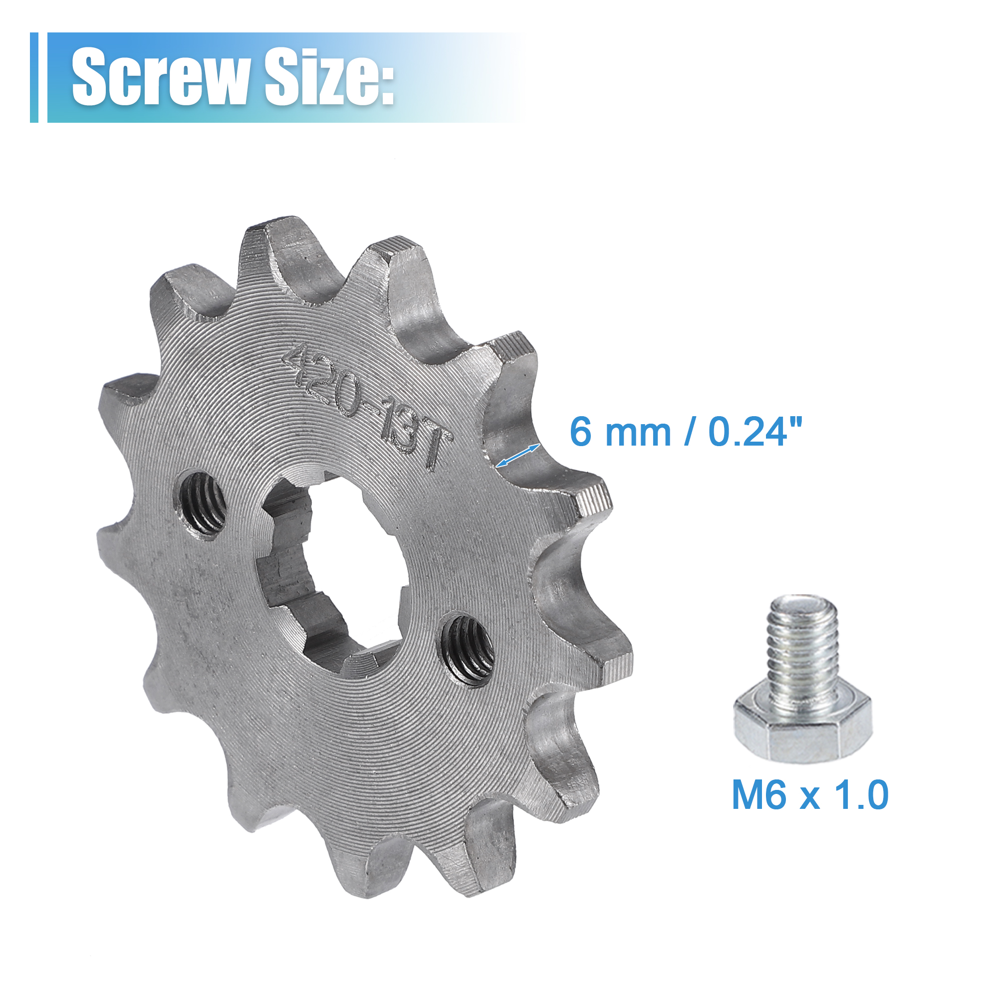 Unique Bargains 1 Set 420 Style 13 Teeth 17mm ID Engine Sprocket for Various Bikes