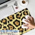 thumbnail image 4 of Long Mouse Pads for Desk,Yellow and Black Leopard Pattern Desk Mats on Top Of Desks, Desk Mouse Pad Extra Large with 3mm Non-Slip Base and Stitched Edge for Gaming,Office,Work,Home 31.5"x11.8", 4 of 6