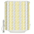 thumbnail image 2 of Yellow Grey Botanical Waterproof Fabric Shower Curtain,Pastoral Spring Summer Leaf Aesthetics Shower Curtain for Bathroom Curtains Bathtubs Hotel Washable Shower Curtains with 12 Hooks Small 36x72in, 2 of 6