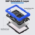 thumbnail image 2 of For Lenovo Tab M9 9.0 inch 2023 TB-310XU/TB-310FU, 360 Rotating Shockproof Cover with Stand, Screen Protector, Shoulder Strap, Blue, 2 of 7