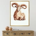 thumbnail image 2 of Designart 'Abstract Portrait of Wild Ram With Mighty Horns II' Farmhouse Framed Canvas Wall Art Print, 2 of 5