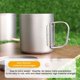 thumbnail image 3 of de Agua de Titanio de Doble Pared de 450 Ml de Té y Café para el Hogar Acampar Al Aire Libre Senderismo Mochilero Picnic con Asa, 3 of 7