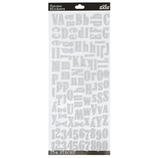 2 Packs Small Alphabet Letter Foam Glitter Stickers Arts Craft Supplies Stickers, Size: 3x2.7x0.20cm