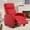 Red, variant on NiamVelo Recliner Chair for Adults, PU Leather Recliner Sofa with Lumbar Support, Adjustable Modern Reclining Chair with Padded Seat Backrest for Home, Living Room, Theater (Red)