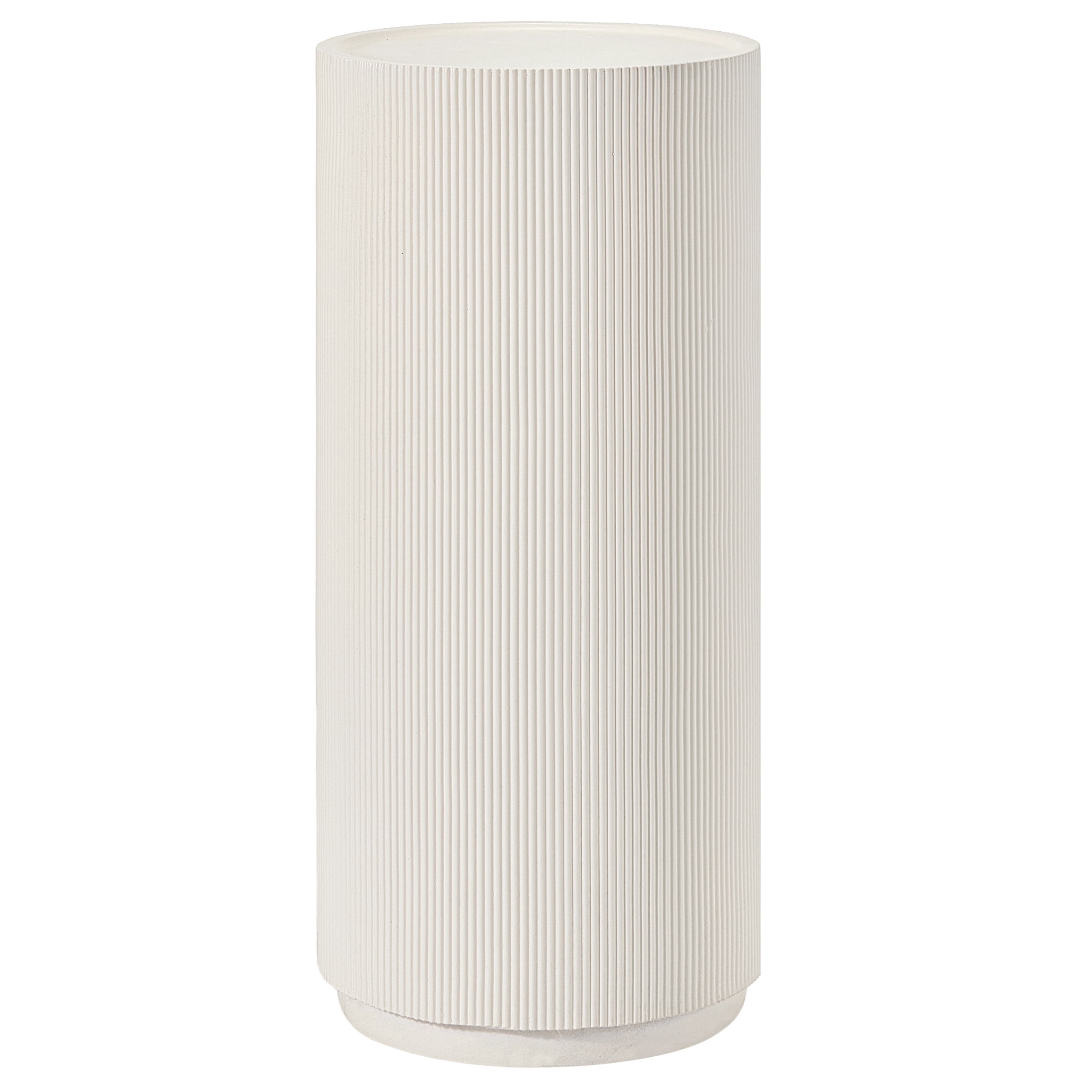 Christopher Knight Home 22.24"H MGO Pedestal Plant Stand, Travertine-Look Display Column, White