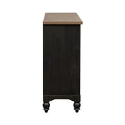 Liberty Furniture Industies, INC 9 Drawer Dresser - Black Traditional Multi in Dusty Taupe