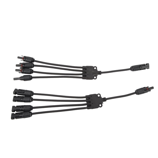 Conectores solares 1 a 4 Y rama adaptador paralelo Cable enchufe kit de herramientas para panel solar