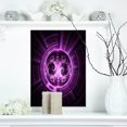 thumbnail image 1 of Fleur Fractale Lumineuse Violette Arrondie - Grande Œuvre d'Art sur Toile Abstraite, 1 of 3