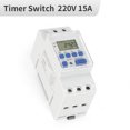 thumbnail image 1 of TNCE 220V Timer Switch THC15A mini size 7-day programmable time controller digital Full Automatic Control module Breaker for, 1 of 6