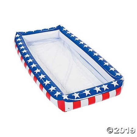 Inflatable Treasure Chest Cooler - Patriotic Inflatable Buffet Cooler