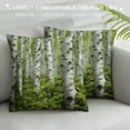 thumbnail image 3 of Shangniulu Throw Pillow Case Birch Trees Short Plush Square Cushion Cover Standard Pillowcase for Men Women Kids Home Decorative Sofa Armchair Bedroom Livingroom, 3 of 5