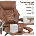 thumbnail image 7 of Heated Massage Office Chair with 6 Points Vibration, Reclining Ergonomic Desk Chair with Footrest for Extra Comfort, PU Leather High Back Executive Computer Chair, Thick Padded Massage Chair, 7 of 7