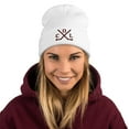 thumbnail image 2 of Colorado Hockey Sticks Retro COL Winter Beanie Cap Hat (White), 2 of 3