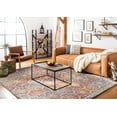 thumbnail image 3 of SAFAVIEH Madison David Damask Area Rug, Light Grey/Rust, 6'7" x 6'7" Square, 3 of 6