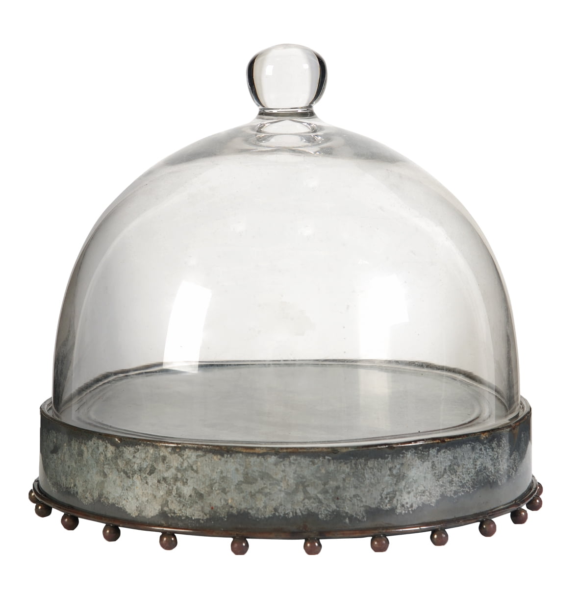 A&B Home Knox Plate with Glass Dome, Medium