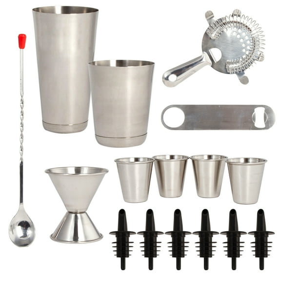Imperial Home 16 Pc Cocktail Shaker Bar Tool Set - Silver