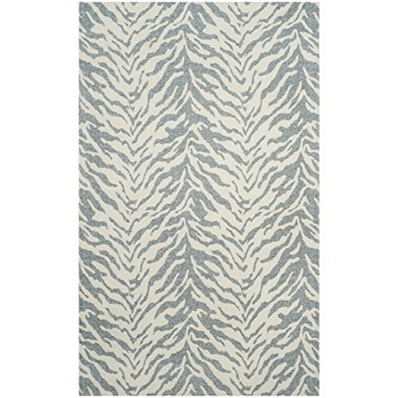 SAFAVIEH Marbella Daria Geometric Area Rug, Blue/Ivory, 2'3" x 4'