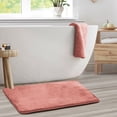 thumbnail image 2 of 1 Large Clara Clark Bath Mat Bathroom Rug - Absorbent Memory Foam Bath Rugs - Non-Slip, Thick, Cozy Velvet Feel Microfiber Bathrug, Plush Shower, Toilet- Floor Bathmats Carpet - Misty Rose - 20"x32", 2 of 6