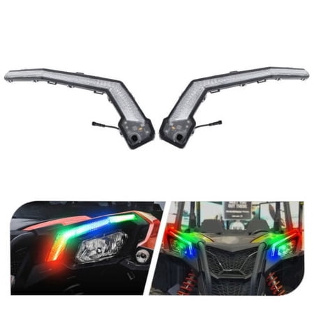 LED Front Signature RGB Turn Signal Light for Can Am Maverick X3 /Max 2017 2018 2019 2020 2021 2022 2023