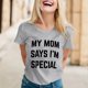 thumbnail image 2 of Camiseta con estampado divertido «Mom's Favorite Day Family Humor» (El día favorito de mamá: humor familiar) - Camiseta informal de manga corta con estampado divertido, 2 of 5