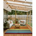 thumbnail image 5 of BalajeesUSA Outdoor Plastic Straw Patio Rugs 9x12 ft Multi Color Reversible Waterproof RV Camper Mats, 5 of 9