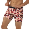 thumbnail image 3 of Picia Skull rock record music heart Pattern Men's Athletic Long Leg Briefs , Performance Stretch Underwear，Moisture-Wicking, 3 of 7