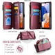thumbnail image 2 of funda billetera para Samsung Galaxy A14 con Protección RFID, Ranuras para tarjetas, Pata de Cabra, Correa Desmontable-Funda para teléfono tipo Bandolera con Tapa de Cuero PU a prueba, 2 of 9