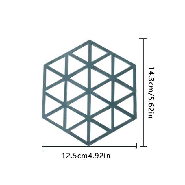 Anti Scalding Plastic Dinner Mat Tea Cup Pot Pad Heat Resistant Geometric Hollow Coaster Triangular