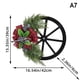 thumbnail image 3 of Corona de rueda de carro de Navidad para colgar en la puerta de invierno, decoración del hogar, regalo de diferentes tamaños, regalo de Año Nuevo, Navidad, 3 of 5