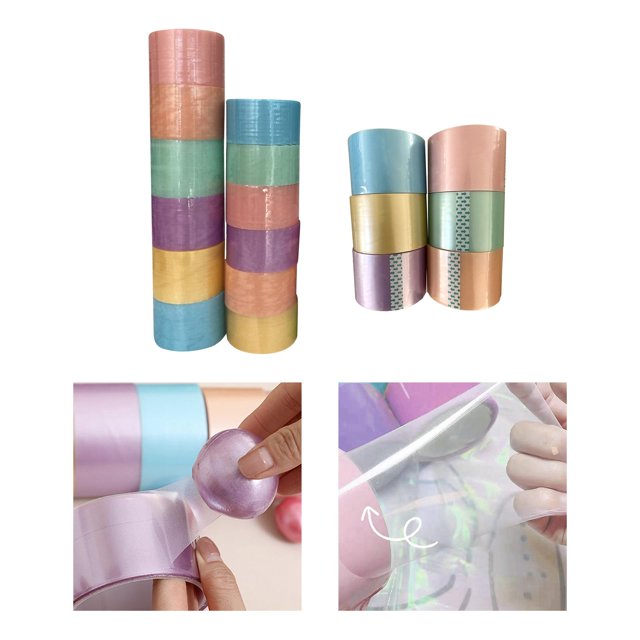 Cintas de bolas adhesivas,Sticky Ball Tape Juguete sensorial educativo hecho a mano,Cinta decorativa para adultos con bola,DIY Sticky Ball Tape Toy Suministros relajantes para Soledad Cintas de bolas adhesivas