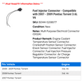 thumbnail image 2 of Fuel Injector Connector - Compatible with 2007 - 2009 Pontiac Torrent 3.6L V6 - Replacement, 2 of 2