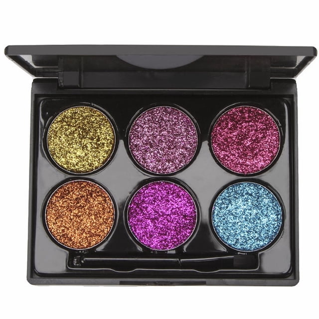 DHARMONAL Colorful Scallion Powder Eye Shadow Pearlescent Glitter Powder Sequins Super Flash Flash Foundation Container Glitter Spray for Clothes Empty Makeup Pallet Gemstones Makeup Highlighter Stick