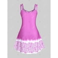 thumbnail image 2 of Vestido Casual Talla Extra Estampado Floral Degradado Rosegal  Vestidos casuales de talla grande, 2 of 5