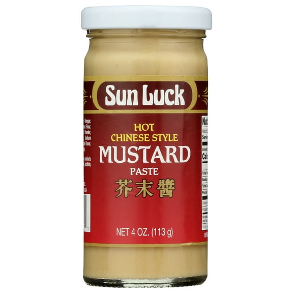 Pack of 12, Sun Luck Hot Chinese Style Mustard Paste, 4 oz