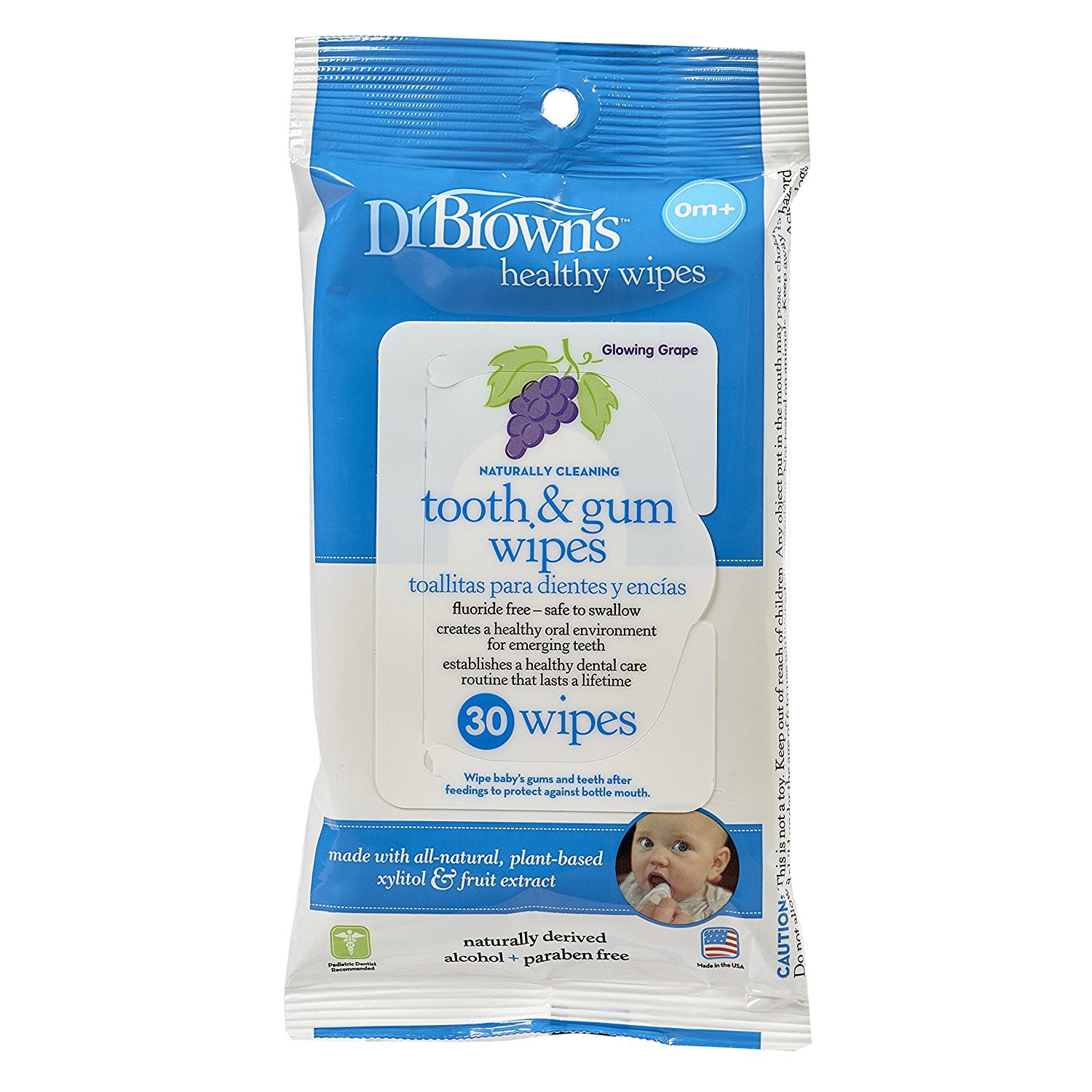 dr brown's tooth and gum wipes