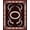 Black Red Ivory, Pattern 1, variant on Design&I 8'x10' Washable Area Rug Extra Large Skid-Resistant Low Profile Snake Serpent Round Gothic Intertwined Spotted Scale Motif Coiled for Living Room, Family