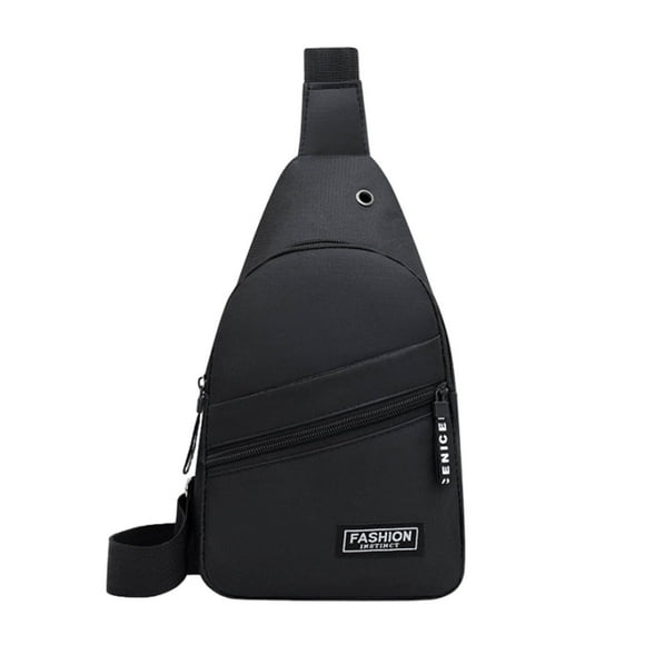 Mochila bandolera con orificio para auriculares, bolso de pecho multiusos, bolso de hombro, mochila ajustable para viajes, senderismo, bolso informal ligero para actividades al aire libre, trabajo y