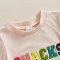 thumbnail image 5 of TOOYOU Girls Top Summer T-Shirt Toddler Colorful Letter Crewneck Short Sleeved Tee Size 18 -24 Months Beige, 5 of 9