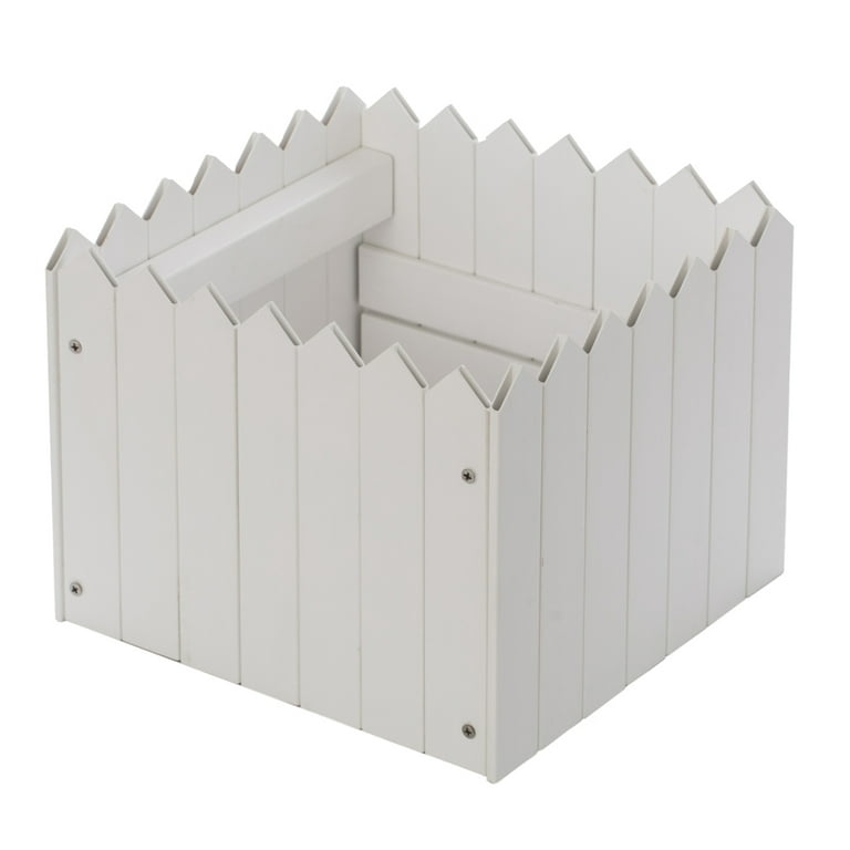 Barton 48.25 in. x 48.25 in. x 13.25 in. Outdoor Plastic HDPE Planter Square Box, White