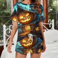 thumbnail image 2 of Halloween Scary Night Full Moon 2 Pack Women’s Pajama Set Print Sleepwear And Shorts Y2k Loungewear Sets S-5XL, 2 of 7