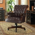 thumbnail image 2 of Calloway Tufted Adjustable Height Office Chair Dark Brown, 2 of 3