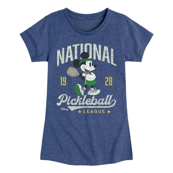 Disney - Mickey Pickleball League - Toddler & Youth Girls Short Sleeve Graphic T-Shirt
