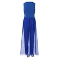 thumbnail image 5 of HXWCHs Straight Leg Jumpsuits for Women, Stylish Women's Sleeveless Jumpsuit with Zipper Front and Elegant Mesh Waistband Design L Blue, 5 of 7