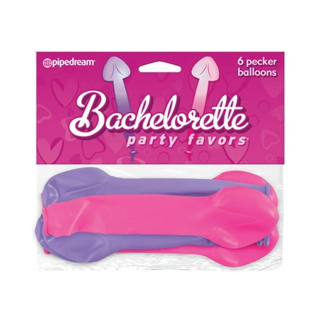 Bachelorette Party Favors Pecker Balloons - Pack of 6