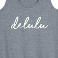 thumbnail image 3 of Instant Message - Delulu Cursive - Women's Racerback Tank Top, 3 of 6
