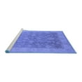 thumbnail image 2 of Ahgly Company Machine Washable Indoor Round Oriental Blue Traditional Area Rugs, 8' Round, 2 of 4