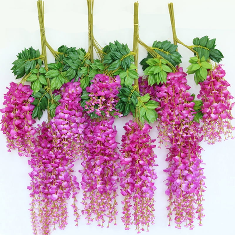 Rattan Strip Wisteria Artificial Flower Vine For Wedding Home Party Kids Room Decoration DIY