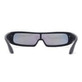 thumbnail image 4 of Monolens Narrow Shield Cyclops Wrap Robotic Plastic Sunglasses Black - Blue Mirror, 4 of 4
