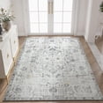 thumbnail image 1 of Area Rug x Vintage Rug Indoor Washable Rug Retro Accent Rug Distressed Carpet Multi Floral Print Country Boho Rug Non Slip Kitchen Bedroom Living Room Dining Room Office, 1 of 9