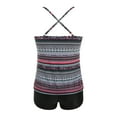 thumbnail image 5 of Women Tankini Swimsuits with Shorts - Two Piece Tummy Control Blouson Tankini,S-5XL, 5 of 6